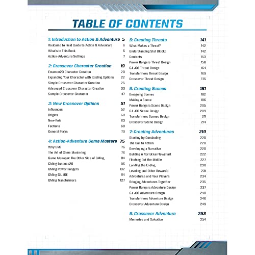 Renegade Game Studios Essence20 Guía de campo del sistema de juego de rol para acción y aventura Crossover Sourcebook Power Rangers G.I. Joe Transformers