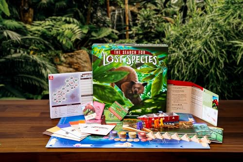 Renegade Games Studio The Search for Lost Species - Juego de mesa, Renegade Games Original, Juego de animales de lógica de estrategia de deducción, Edades 13+, 1-4 jugadores, 60-75 min