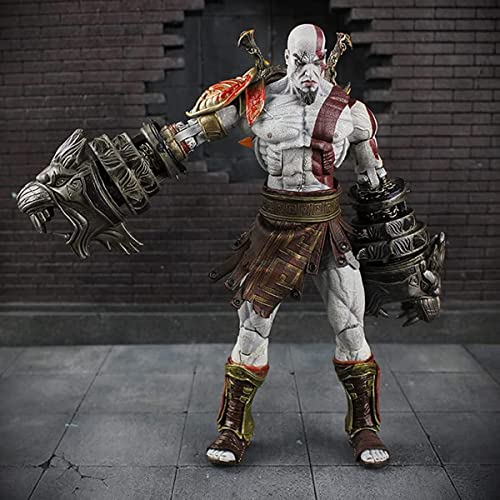 REOZIGN God of War Figures, Kratos Figure Statue 18cm / 7inch Ultimate Kratos Figura PVC Anime Game Character Model for Anime Fans