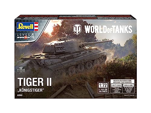 Revell 03503 Tiger II AUSF. B Königstiger World of Tanks - Kit de Modelo avanzado (sin Pintar)