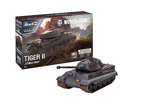 Revell 03503 Tiger II AUSF. B Königstiger World of Tanks - Kit de Modelo avanzado (sin Pintar)