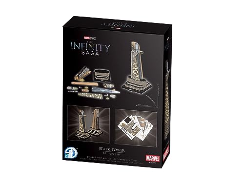 Revell 3D Puzzle- Iron Man Stark Tower, descubre el Mundo de Marvel como Rompecabezas en 3D, diversión para Toda una Familia, Color Coloreado (00315)