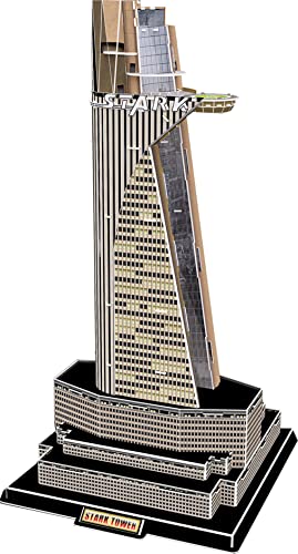 Revell 3D Puzzle- Iron Man Stark Tower, descubre el Mundo de Marvel como Rompecabezas en 3D, diversión para Toda una Familia, Color Coloreado (00315)