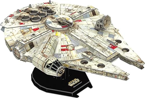 Revell Juego de maquetas de cartón de Star Wars, juego de maqueta detallado del Halcón Milenario I para jóvenes y mayores, 216 piezas, para fans de Star Wars, idea de regalo ideal para cualquier