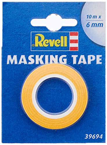 Revell- Masking Tape, Longitud 10 Metros Cinta de carrocero (6mm), Color Amarillo (39694)