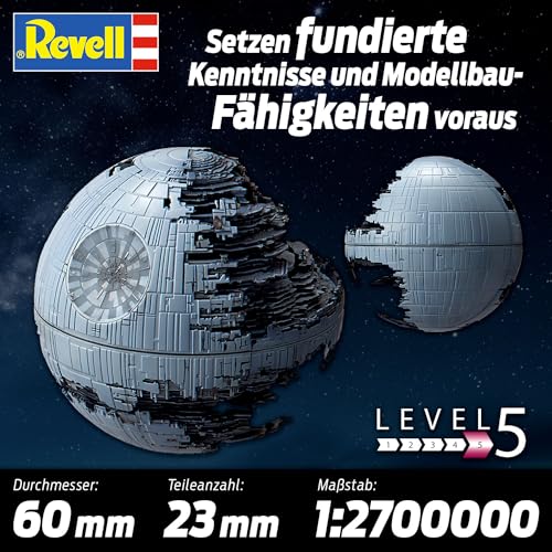 Revell Wars Bandai Death II + Imperial Star Kit Modelo, Color Plateado (01207)