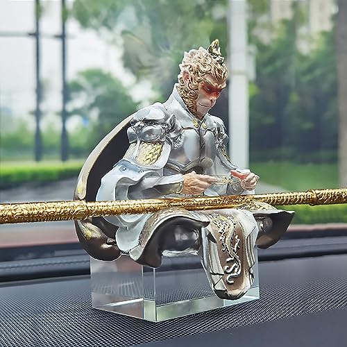 Rey Mono Estatua Coche Decoraciones Goku Arte Relievo,Mito Negro Wukong Figura de Acción Figurines Mono Rey Decoración,Sun Wukong Estatua Modelo Decoración Muñecas Coleccionables Figurines ( Color : S