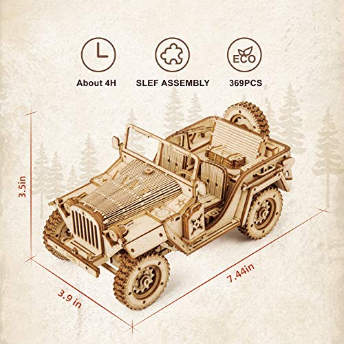 Robotime-MC701 Juego, Color Coche de Campo Militar, único (MC701)