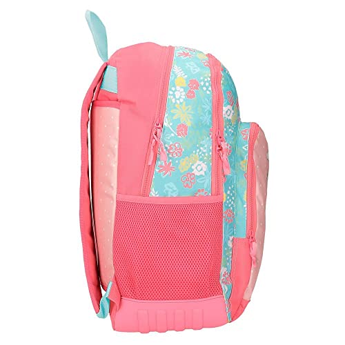 Roll Road My little Town Mochila Escolar Doble Compartimento Adaptable a Carro Rosa 33x44x17 cms Poliéster 24,68L