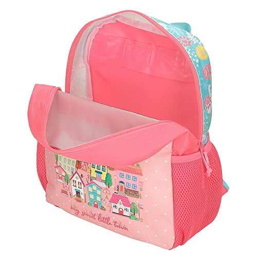 Roll Road My little town Mochila Preescolar con Carro Rosa 27x33x11 cms Poliéster 9,8L