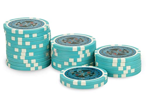 fichas de poker color azul
