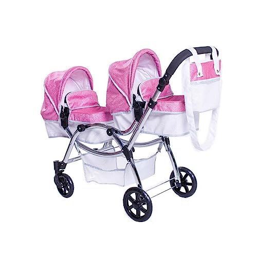 Roma Stephanie Twin Dolls Pram - Sparkle 3-16 Years