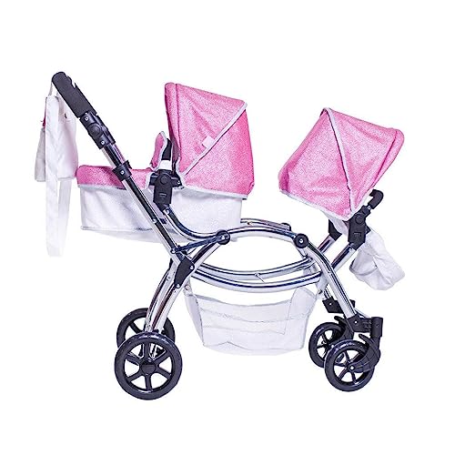 Roma Stephanie Twin Dolls Pram - Sparkle 3-16 Years