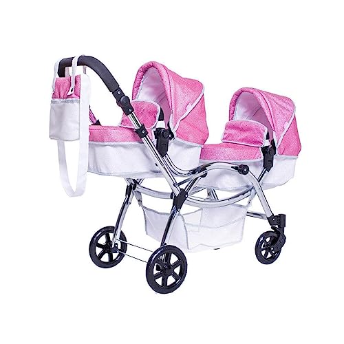 Roma Stephanie Twin Dolls Pram - Sparkle 3-16 Years