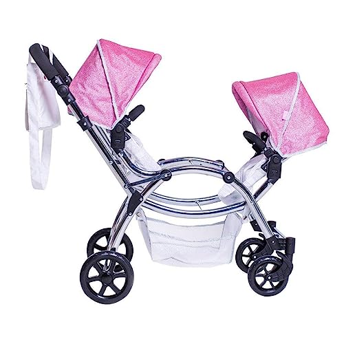 Roma Stephanie Twin Dolls Pram - Sparkle 3-16 Years