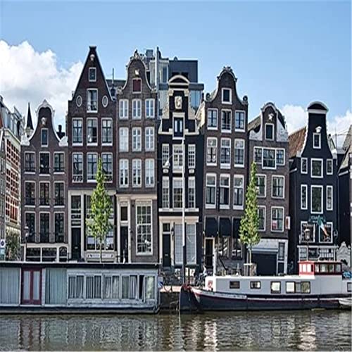 Rompecabezas de 1680 piezas de gran formato para adultos - Hermosa arquitectura de Ámsterdam - Cada pieza es única, la tecnología Softclick significa que las piezas encajan perfectamente-88x75cm(34.6