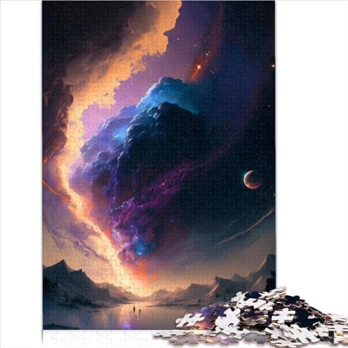 Rompecabezas de 500 Piezas Cosmos_Above_The_Land Rompecabezas de Madera Regalo para Mayores de 12 años con póster a Juego y Hoja de Trivia 500 Piezas (52 x 38 cm)