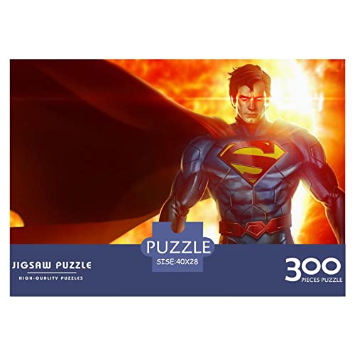 Rompecabezas De Superman,Rompecabezas De Superhero,Rompecabezas De 300 Piezas,Regalo para Adultos Y Niños,Rompecabezas De Decoración del Hogar 300pcs (40x28cm)