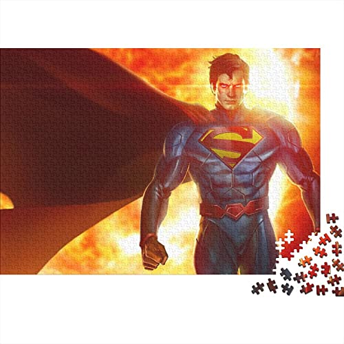 Rompecabezas De Superman,Rompecabezas De Superhero,Rompecabezas De 300 Piezas,Regalo para Adultos Y Niños,Rompecabezas De Decoración del Hogar 300pcs (40x28cm)