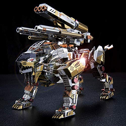 Rompecabezas Del Metal, Decoración Casera 3D DIY Montan El Edificio Modelo Adulto, Los Kits Laser Cortaron El Juguete Del Rompecabezas De La Robusteza Lion 10 * 25 * 13.5 Cm