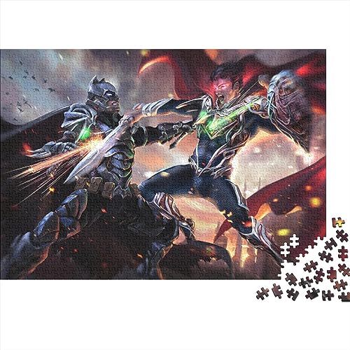 Rompecabezas para Adultos Rompecabezas De 500 Piezas para Adolescentes Rompecabezas De Superman Juegos Desafiantes Familiares Juguetes De Entretenimiento Regalos 52X38cm