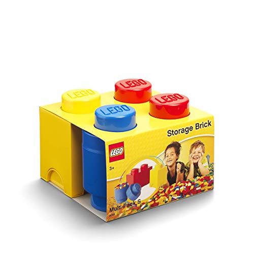 Room Copenhagen 40140001 Multipack de Ladrillos de Almacenamiento de Lego, pequeño. Cajas de almacenaje apilables. Conjunto de 3 Piezas, Multicolor, One Size, 3