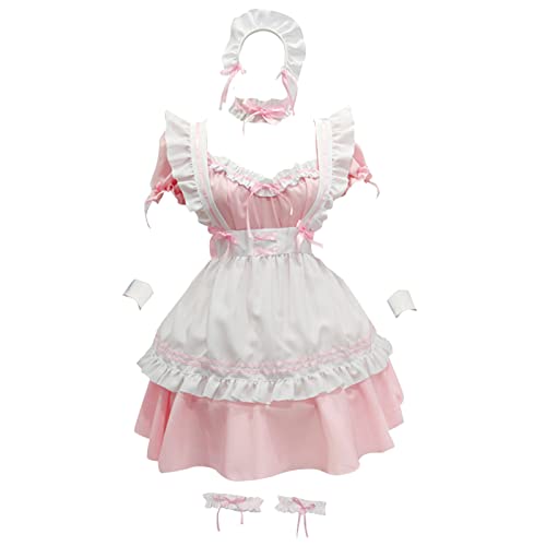 Ropa para mujer Trajes Lolita Vestido Disfraces de anime Dispositivos De Tortura Medievales (Pink, S)
