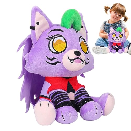 Roxanee Lobo Peluche Sentado-Roxyy Peluche FNAFF Security Breach Peluche Animales Simpáticos Peluche Juguete Regalo para Fans Colección Niños Adultos