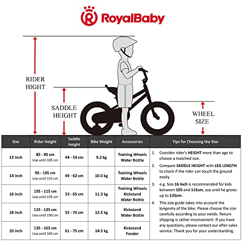 Royal Baby Bicicletas Infantiles niña niño Freestyle BMX Ruedas auxiliares Bicicleta para niños 12 Pulgadas Blanco