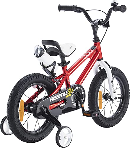 Royal Baby Freestyle Bicicleta para Niños y Niñas con Freno de Mano y Freno Posavasos 16 Pulgadas Bicicleta Rojo