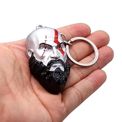 RuBeru Gods Of War 4 Kratos Anime Llaveros y Llaveros Colgante Llavero Accesorios Para Fans Colecciones, Multicolor, Talla única