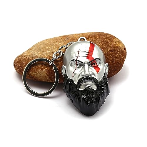 RuBeru Gods Of War 4 Kratos Anime Llaveros y Llaveros Colgante Llavero Accesorios Para Fans Colecciones, Multicolor, Talla única