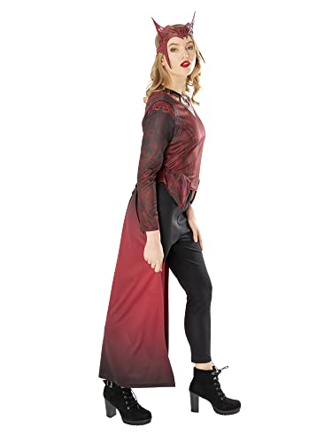 Rubies Disfraz Bruja Escarlata Deluxe para mujeres, Dr Strange in the Multiverse of Madnes con Top, pantalones, capa y accesorio para la cabeza, para halloween, carnaval, cumpleaños, 301469S