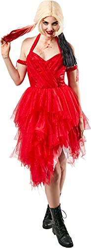 RUBIES Disfraz Harley Quinn para adulto, Vestido rojo Oficial de la Pelicula escuadrón suicida 2 de DC ideal para halloween, carnaval, fiestas, despedida de soltero, Cosplay y cumpleaños.