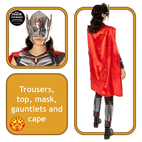 Rubies Disfraz Mighty Thor Deluxe para mujer, Thor Love & Thunder, con Top, pantalones, máscara, capa y accesorios para brazos, para halloween, carnaval, navidad y cumpleaños, 301473m