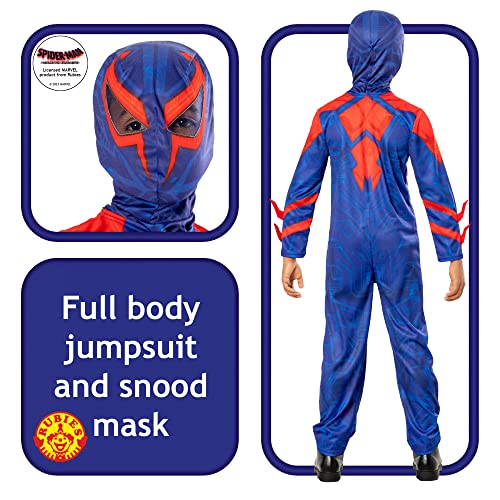 Rubies Disfraz Spiderman 2099 Clássico para niños y niñas, Jumpsuit impreso y máscara de tela, Oficial Marvel para Halloween, Carnaval, Navidad y cumpleaños