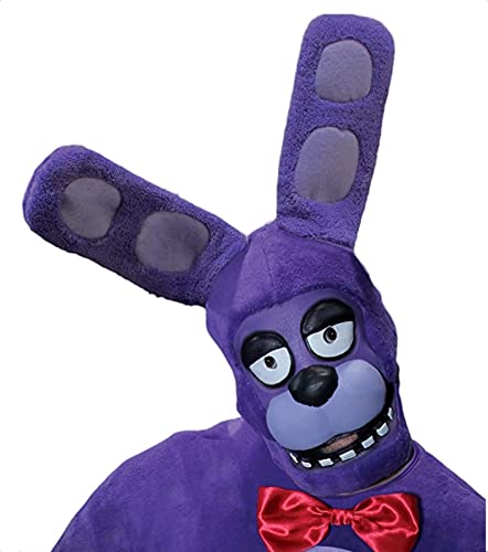 Rubie's Máscara de disfraz de peluche 3/4 de Five Nights at Freddy's Bonnie para adultos, como se muestra, talla única de EE. UU, Como se muestra, talla única