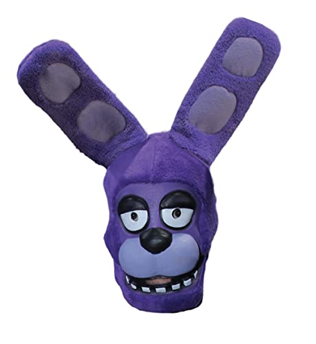 Rubie's Máscara de disfraz de peluche 3/4 de Five Nights at Freddy's Bonnie para adultos, como se muestra, talla única de EE. UU, Como se muestra, talla única