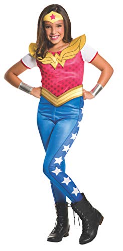 Rubies Warner-i-620743l-Wonder Woman Disfraz Superhéroe para niña, Small