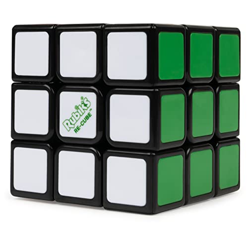 RUBIK'S Cube RE-Cube 3X3 – Juego de rompecabezas, para adultos y niños, cubo mágico – Puzzle 3 x 3 – 100% reciclado, coincidencia de colores, cubo clásico de resolución de problemas – Juguete infantil