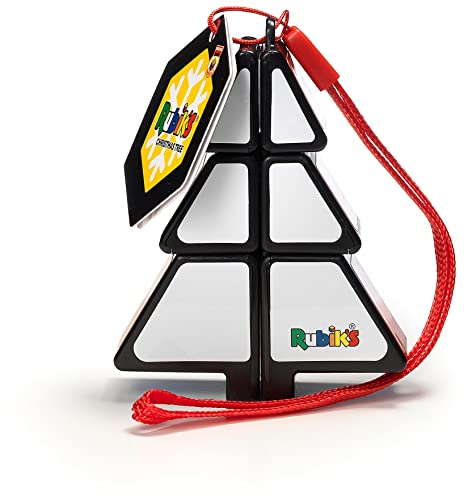 Rubik's Rubik, Árbol, Nuevo Cubo Festivo y Rompecabezas de resolución de Problemas, Decoración de Navidad en Forma de Bola (Spin Master 6064003)