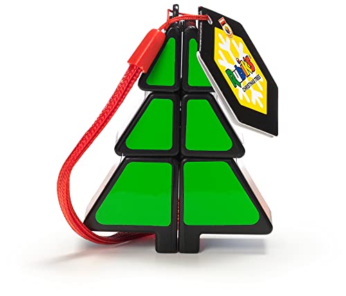 Rubik's Rubik, Árbol, Nuevo Cubo Festivo y Rompecabezas de resolución de Problemas, Decoración de Navidad en Forma de Bola (Spin Master 6064003)