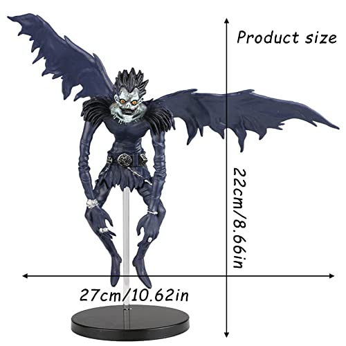 Ryuk Action Figure,Anime Cake Topper Figura Anime PVC Figuras de Acción Niños Modelo Juguetes Coleccionando Regalos Nota de Defunción Juguetes Humanoides para Niños, Adulti, Anime Fan(22 * 27cm)