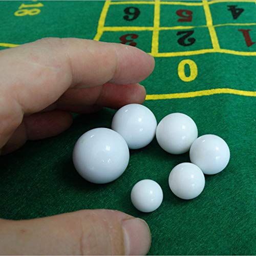 S-TROUBLE 5 uds, Bola de Ruleta Rusa, Juego de Ruleta de Casino, Bola de Repuesto, Bola Blanca acrílica, 12/14/16/18/20 / 22mm