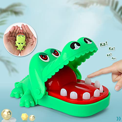 S-TROUBLE Juego de Dientes de cocodrilo, Rocodile Classic Mouth Family Juego de Juguetes para aliviar el estrés Juego para niños Juguete Crocodile Mouth Tooth Bite Hand Finger for Kid