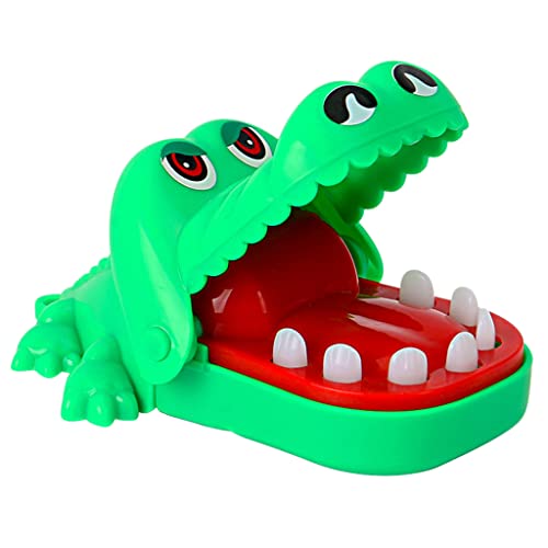 S-TROUBLE Juego de Dientes de cocodrilo, Rocodile Classic Mouth Family Juego de Juguetes para aliviar el estrés Juego para niños Juguete Crocodile Mouth Tooth Bite Hand Finger for Kid