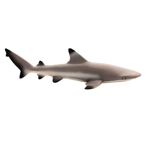 Safari Ltd.-Sea Life Black Tip Reef Shark Miniature Blacktip, Color Negro (200029)