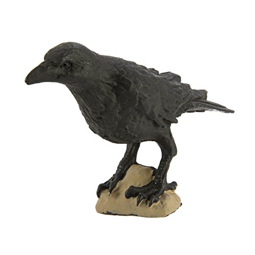 Safari-Wings of The World Raven Miniature Birds Minatura de plástico, Color Negro (S150829)