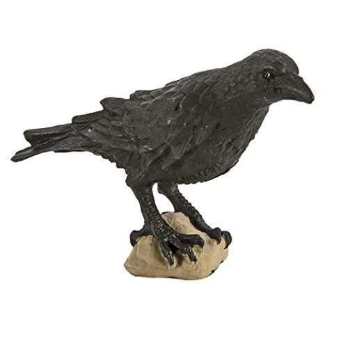 Safari-Wings of The World Raven Miniature Birds Minatura de plástico, Color Negro (S150829)