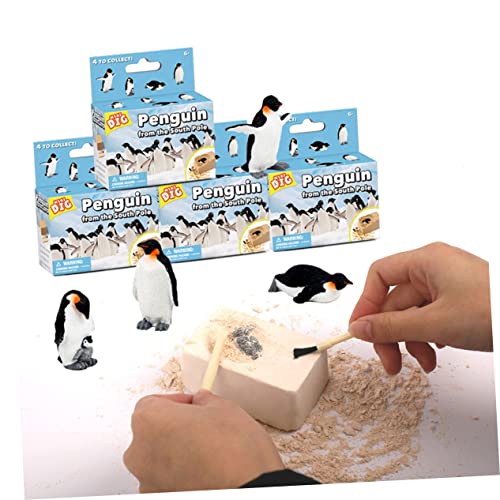 SAFIGLE 1 Juego Juguete De Pingüino para Niños Equipo De Excavación De Fósiles Coleccionables De Pingüinos Equipo De Excavación De Rocas Kit De Excavación De Fósiles Pirata Estatuilla